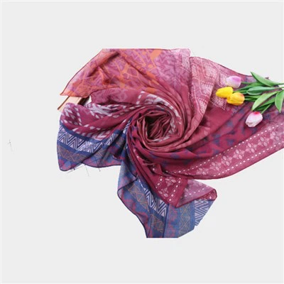 Poliestrowy jedwabny szalik z nadrukiem sublimacyjnym